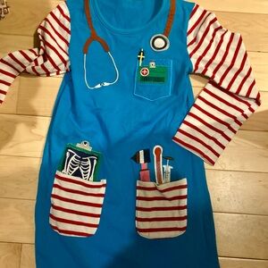 Kids Doctor Dress with Red and Blue Stripes 7 Boden like